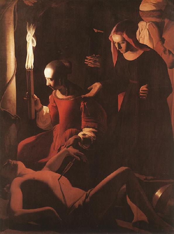LA TOUR, Georges de The Dream of St Joseph sf oil painting picture